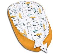 PaLulli nid Douillet 2 Faces nid bébé nid bébé nid nid Voyage lit de Voyage Matelas à Langer lit Doudou, Cocon Cocon pour lit bébé - bébés et Nourrissons, 100% Coton Oeko TEX (Les Voitures)