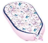 PaLulli nid Douillet 2 Faces nid bébé nid bébé nid nid Voyage lit de Voyage Matelas à Langer lit Doudou, Cocon Cocon pour lit bébé - bébés et Nourrissons, 100% Coton Oeko TEX (Hirondelles)