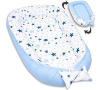 PaLulli nid Douillet 2 Faces nid bébé nid bébé nid nid Voyage lit de Voyage Matelas à Langer lit Doudou, Cocon Cocon pour lit bébé - bébés et Nourrissons, 100% Coton Oeko TEX (Milkyway)