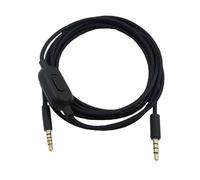 Palumma Câble audio pour casque, câble audio 3,5 mm mâle vers mâle avec contrôle du volume, câble de rechange compatible avec casque de jeu Logitech G433/G233/G Pro/G Pro X/Kingston Alpha (rouge)
