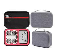 Palumma Étui de transport en EVA pour drone DJI NEO Fly More Combo Accessoires Sac de rangement Boîte de voyage portable pour DJI NEO (Gris + Rouge)