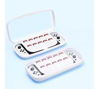 Palumma Étui de transport pour console Nintendo Switch/Switch OLED - Sac de rangement de voyage avec 10 emplacements pour cartes de jeu (blanc)