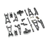 PALUMMA Kit d'accessoires de rechange pour voiture télécommandée Mjx 1/16 16207 16208 16209 16210 en aluminium, gris, Kit de pièces de mise à niveau en métal