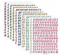 Palumma Lot de 10 feuilles en PET Alphabet autocollantes en plastique Letters and Numbers Custom Decals for DIY Crafts Tumbler Cups Laptop Mailbox Labels Home Decor and Personalized Gifts