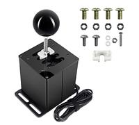 PALUMMA Manette de vitesse USB pour jeu de course, simulateur USB 6/7+R Racing Games H Gear Shifter pour Logitech G29/G27/G25/G920 Thrustmaster T300RS/GT volant (7 + R (noir))