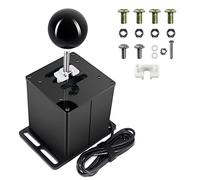 PALUMMA Manette de vitesse USB pour jeu de course, simulateur USB 6/7+R Racing Games H Gear Shifter pour Logitech G29/G27/G25/G920 Thrustmaster T300RS/GT volant (6 + R (noir))