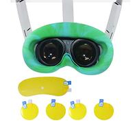 Palumma Masque en silicone VR pour PICO 4, film de protection anti-rayures pour objectif VR + coussinet en silicone VR pour PICO 4 VR Accessoires (vert)