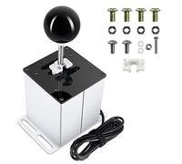 Palumma Shifter USB Gear Shifter PC USB Simulation Game H Gear shifter pour Logitech G29 G27 G25 G920, pour roue steering T300RS/GT (6R/blanc)