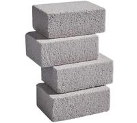 PALUPLUS 4 pierres de nettoyage de la grille, mesure 10 x 7 x 4 cm, bloc de pierre ponce réutilisable, n'absorbe pas les odeurs, adaptées pour enlever les aliments, les taches et la graisse du