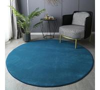 PALVIT Area Grand tapis rond à poils longs doux et moelleux pour salon, cuisine, chambre à coucher, chevet avec revers antidérapant, lavable en machine - 200 x 200 cm