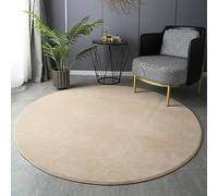 PALVIT Grand tapis rond à poils longs doux et moelleux pour salon, cuisine, chambre à coucher, chevet avec revers antidérapant, lavable en machine - 160 x 160 cm