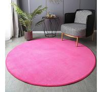 PALVIT Grand tapis rond à poils longs doux et moelleux pour salon, cuisine, chambre à coucher, chevet avec revers antidérapant, lavable en machine - 180 x 180 cm