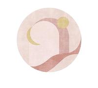 PALVIT - Tapis de chevet, 200x200 cm, tapis à faible hauteur avec fond antidérapant pour canapé, table, salon, cuisine, salle de bain, tapis rond lavable pour décoration intérieure