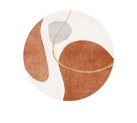 PALVIT Tapis de chevet, 300 x 300 cm, tapis de chambre à poils courts avec fond antidérapant pour canapé, table, salon, cuisine, salle de bain, tapis de sol rond lavable pour décoration d'intérieur