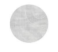 PALVIT Tapis de chevet, 80 x 80 cm, tapis de chambre à poils courts avec fond antidérapant pour canapé, table, salon, cuisine, salle de bain, tapis rond lavable pour décoration d'intérieur