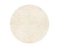 PALVIT Tapis de chevet rond, 250 x 250 cm, tapis de chambre à poils courts avec fond antidérapant, lavable, pour décoration d'intérieur