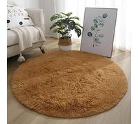 PALVIT Tapis rond moelleux doux antidérapant pour chambre à coucher, salle de bain, salon, cuisine - Lavable en machine - 160 x 160 cm