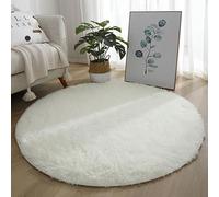PALVIT Tapis rond moelleux doux antidérapant pour chambre à coucher, salle de bain, salon, cuisine - Lavable en machine - 160 x 160 cm
