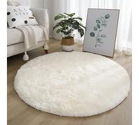 PALVIT Tapis rond moelleux doux antidérapant pour chambre à coucher, salle de bain, salon, cuisine - Lavable en machine - 140 x 140 cm