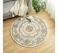 PALVIT Tapis rond tribal pour chambre à coucher, 90 cm, antidérapant, doux, salon, cuisine, intérieur, lavable, tapis rond pour table de chevet, tapis vintage avec motif élégant