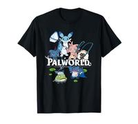 Palworld Characters Fishing Scene Cute Video Game T-Shirt