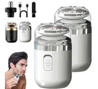 Palyrain Lot de 2 rasoirs à capsules électriques portables multifonctions pour homme Technologie Capsule Razor Lavable