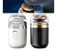 Palyrain Shaver, Capsule Razor, Mini Portable Electric Shaver, Portable Multifunctional Capsule Shave Men's Razor, 2-in-1Beard and Nose Hair Shaver, Electric Mini Shavers for Men (White+Black)