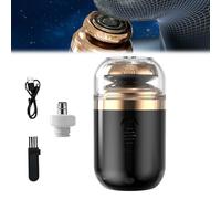 Palyrain Shaver, Capsule Razor, Mini Portable Electric Shaver, Portable Multifunctional Capsule Shave Men's Razor, 2-in-1Beard and Nose Hair Shaver, Electric Mini Shavers for Men (Black)