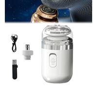 Palyrain Shaver, Capsule Razor, Mini Portable Electric Shaver, Portable Multifunctional Capsule Shave Men's Razor, 2-in-1Beard and Nose Hair Shaver, Electric Mini Shavers for Men (White)