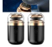 Palyrain Shaver, Capsule Razor, Mini Portable Electric Shaver, Portable Multifunctional Capsule Shave Men's Razor, 2-in-1Beard and Nose Hair Shaver, Electric Mini Shavers for Men (2Black)