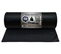 PAM-FOLIE Sacs Poubelle 360L Extra Épais et Résistants - 60µm - 120x150cm - Noirs - Pour Déchets de Chantier et Gravats - Professional