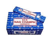 Pamai Pai® 180g Nag Champa Bâtonnets d'encens Bleu Agarbathi 12 x 15g Encens Parfum