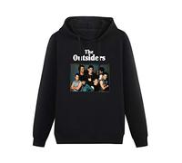 Pamanduo Hooded Top Men The Outsiders 80'S Drama Movie FunnyCasual Streetwear Long Sleeve Sweatshirts Black S