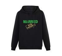 Pamanduo Married with Children Hoodies Pullover Hooded with Drawstring Pockets Hoody Sweatershirt Black S