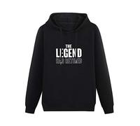 Pamanduo The Legend Has Retired Funny Hoodies Pullover Long Sleeve Sweatshirts Black 3XL