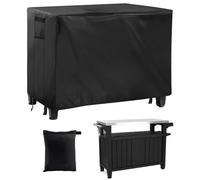 PAMASE Housse de Table d'extérieur de 137,2 cm pour Armoire de Rangement Portable Keter Unity XL, imperméable, Robuste, pour Barbecue (Noir)