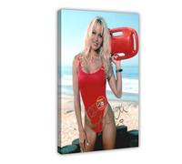 Pamela Anderson Poster sur toile pour chambre à coucher, bureau, chambre, cadeau 40 x 60 cm