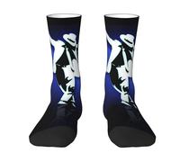Pameladonse Michael King Jackson Chaussettes | Chaussettes de couleur contrastée Hip Hop | Chaussettes de style rock Adaptées au port quotidien et au sport | Cadeau pour les mélomanes