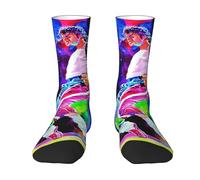 Pameladonse Michael King Jackson Chaussettes | Chaussettes de couleur contrastée Hip Hop | Chaussettes de style rock Adaptées au port quotidien et au sport | Cadeau pour les mélomanes