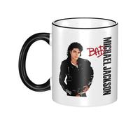 Pameladonse Michael King Jackson Mugs sur le thème du chanteur de rock - Design Hip Hop, adapté au café, au thé, aux boissons chaudes, mug en céramique personnalisé pour les fans