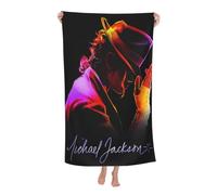 Pameladonse Michael King Jackson Serviette De Plage King of Pop Serviette De Plage Serviette De Bain en Microfibre Serviette De Piscine à Séchage Rapide Serviettes De Bain Voyage Camping 80x130cm