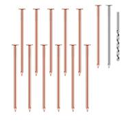 PAMENET Kit de 14 clous en cuivre pur pour tuer les , clous en cuivre pur de 8,9 cm en vrac, pointes de retrait de souches pour