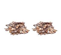 PAMENET Lot de 200 boutons en bois en forme de ciseaux pour machine à coudre pour vêtements d'enfants, boutons décoratifs pour scrapbooking