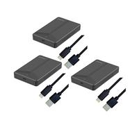 PAMENET Lot de 3 boîtiers USB 3.1 pour disque dur 2,5" - Support pour disque dur de 15 mm
