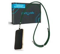 pamindo Chaîne pour téléphone portable - pratique pour accrocher le téléphone portable - bande pour smartphone avec plaquette d'insertion -chaîne universelle pour accrocher le téléphone portable -vert