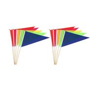 PAMINGONO 10 Pièces de Drapeaux de Marquage Colorés en Polyester pour Jardin et Camping, Faciles à Repérer, pour Repérer Arroseurs et Déjections Canines