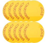 PAMINGONO 10 pièces Lot de Autocollants Arrêt Urgence Adhésifs Industriels Étiquettes Indicatrices Rouges Résistantes pour Machines et Dispositifs Électriques Sécurité Renforcée