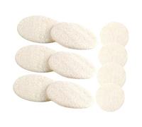 PAMINGONO 10 pièces Lot de Tampons Exfoliants Loofah Naturel pour Visage Nettoyage Profondeur Élimination Douce des Huiles et Impuretés Soins Visage Adaptés Peaux Sensibles