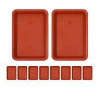 PAMINGONO 10 Pièces Soucoupe Rectangulaire pour Pot de Fleurs en Plastique | Plateau de Récupération Fiable, Usage Intérieur et Extérieur, pour Mini Arbres et Pots de Fleurs