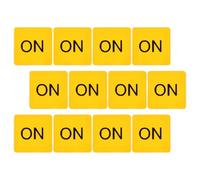 PAMINGONO 12 feuilles Autocollants Étiquettes Off Phosphorescents pour Interrupteurs Décor Mural pour Chambre Adhésifs Décoratifs Faciles à Coller Identification Claire pour Équipements